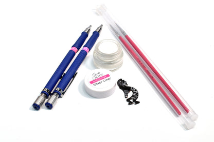 Paints - Silver Liner Kit - lead free - great for adding metallic detailds and contour on enameled components