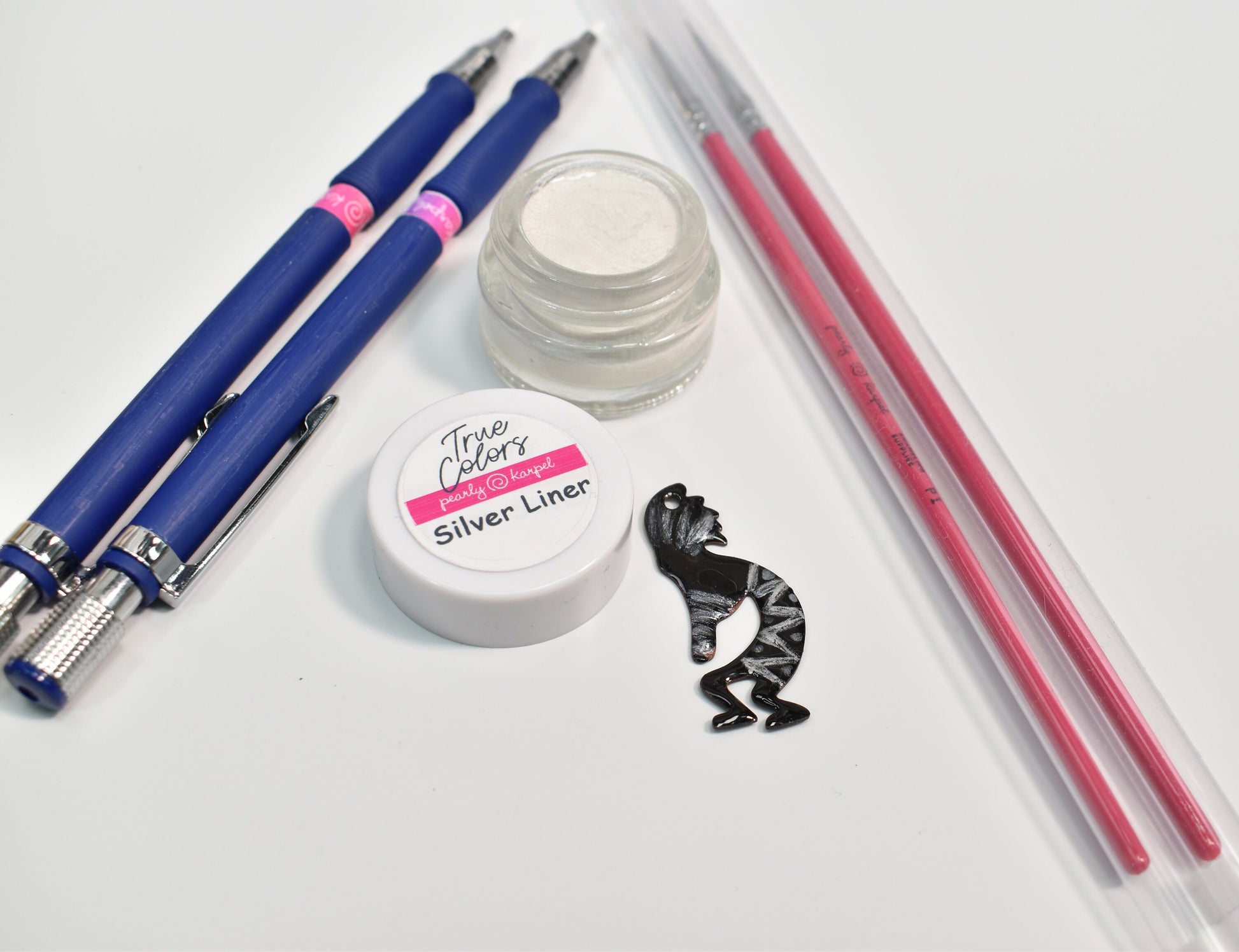 Paints - Silver Liner Kit - lead free - great for adding metallic detailds and contour on enameled components
