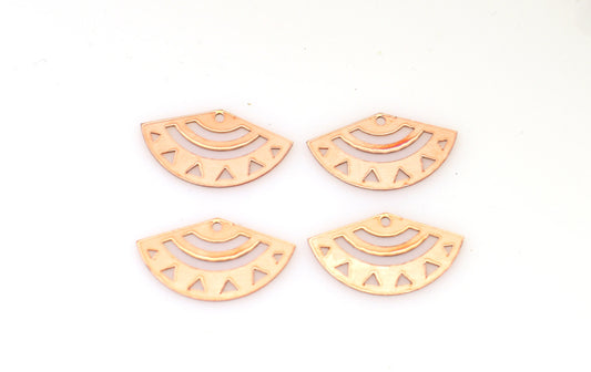 Copper - 381# New - Rounded Triangle Copper blank , stamped enamel , solid copper, stamping blank, personalized copper blank, raw copper