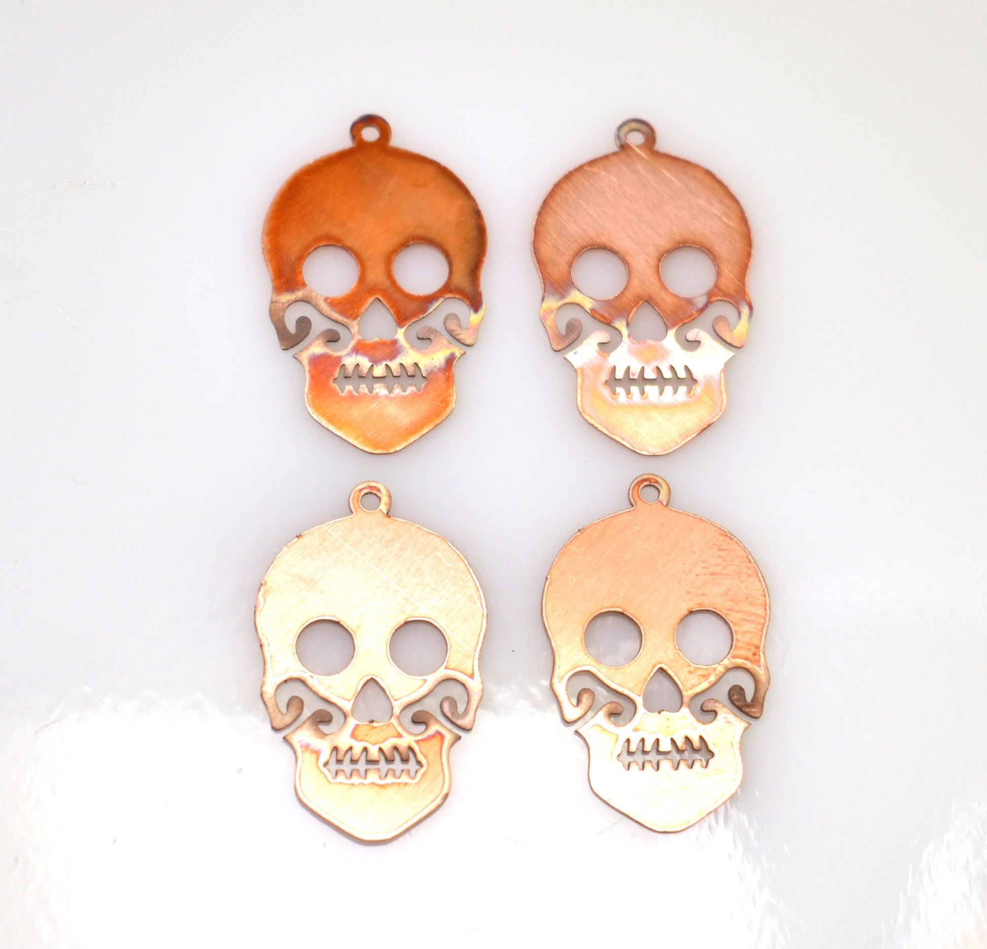 Copper Blanks - 379# Skull copper blank , stamped enamel , copper for enameling, stamping blank, personalized, copper blank, raw copper