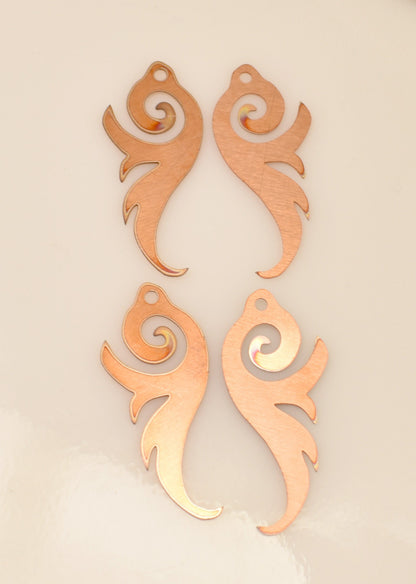Copper Blanks - 371# Spirals copper blank 24 Gauge, Solid