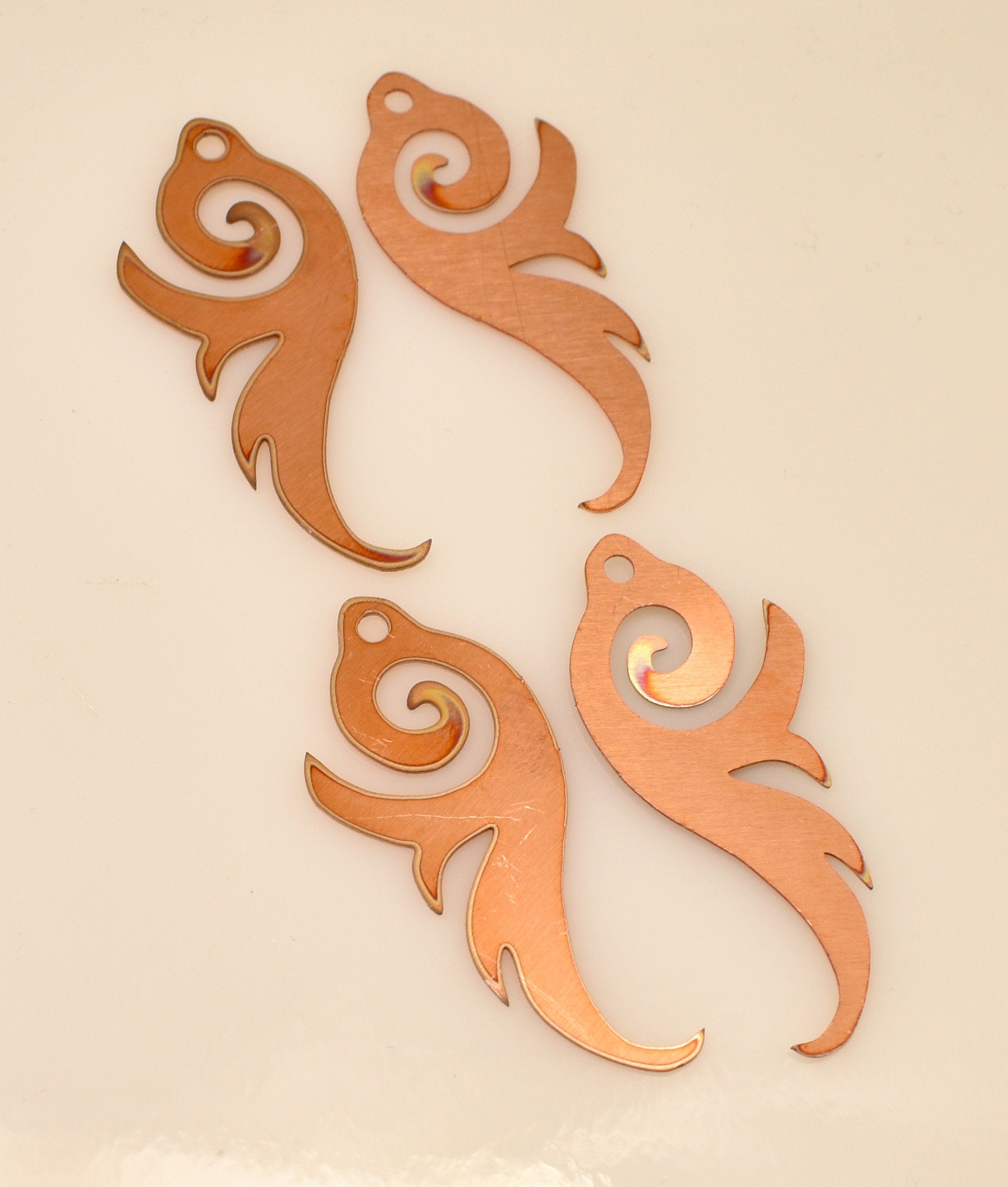 Copper Blanks - 371# Spirals copper blank 24 Gauge, Solid