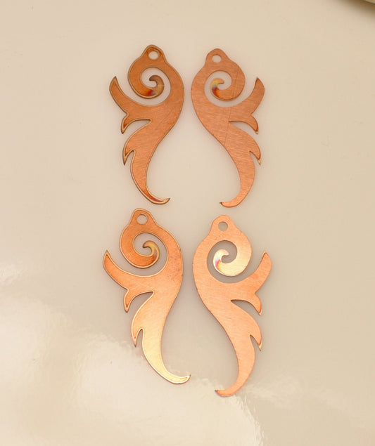 Copper Blanks - 371# Spirals copper blank 24 Gauge, Solid