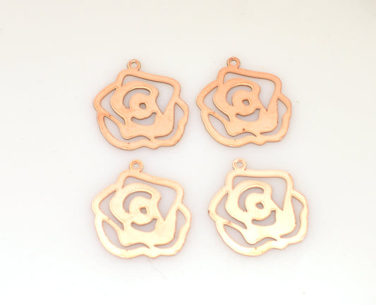 Copper Blanks - 385# New - Rose Copper blank , stamped enamel , solid copper, stamping blank, personalized copper blank, raw copper
