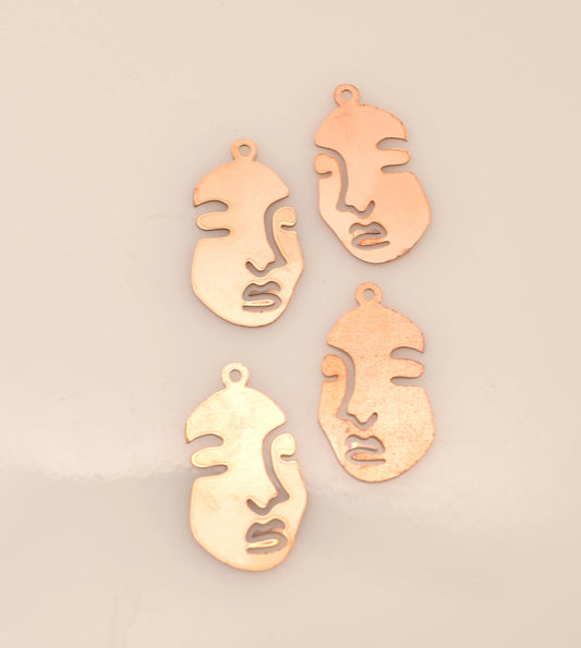 Copper Blanks - 383# New - Face Copper blank , stamped enamel , solid copper, stamping blank, personalized copper blank, raw copper