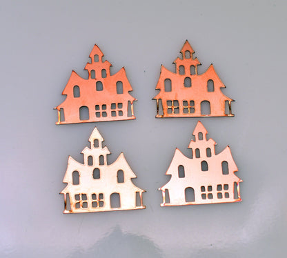 Halloween Copper Blanks 401# Halloween castle copper blank, Halloween, solid copper, enamel, stamping blank, copper blank, raw copper