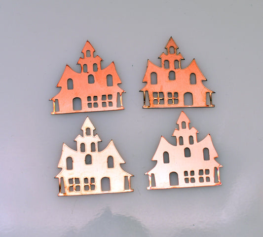Halloween Copper Blanks 401# Halloween castle copper blank, Halloween, solid copper, enamel, stamping blank, copper blank, raw copper