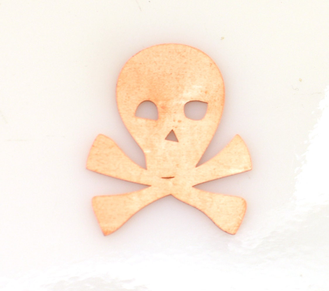 Halloween Copper Blanks - 408# Halloween skull copper blank - 24 Gauge, raw Solid