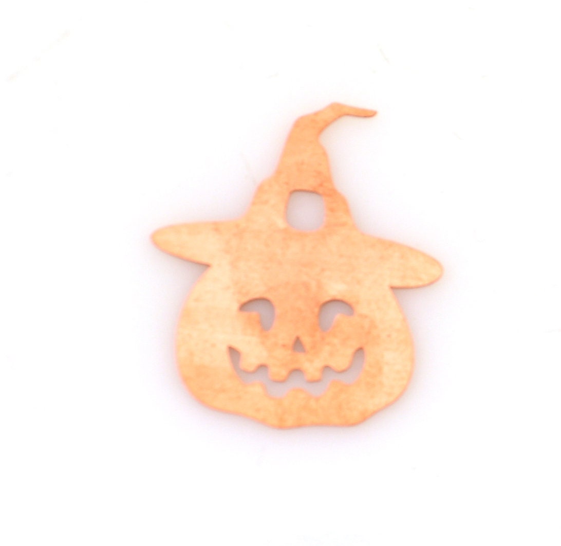 Halloween Copper Blanks - 407# Halloween pumpkin copper blank - 24 Gauge, Solid