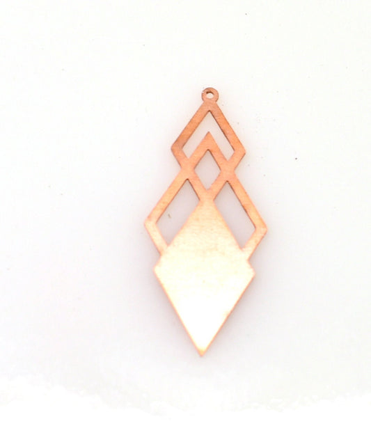 Copper Blanks - 442# Geometric Copper blank - 24 Gauge, Solid