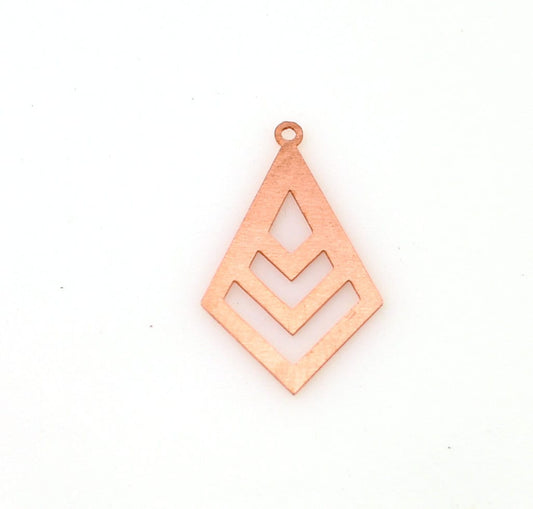 Copper Blanks - 448# Geometric Copper blank - 24 Gauge, Solid