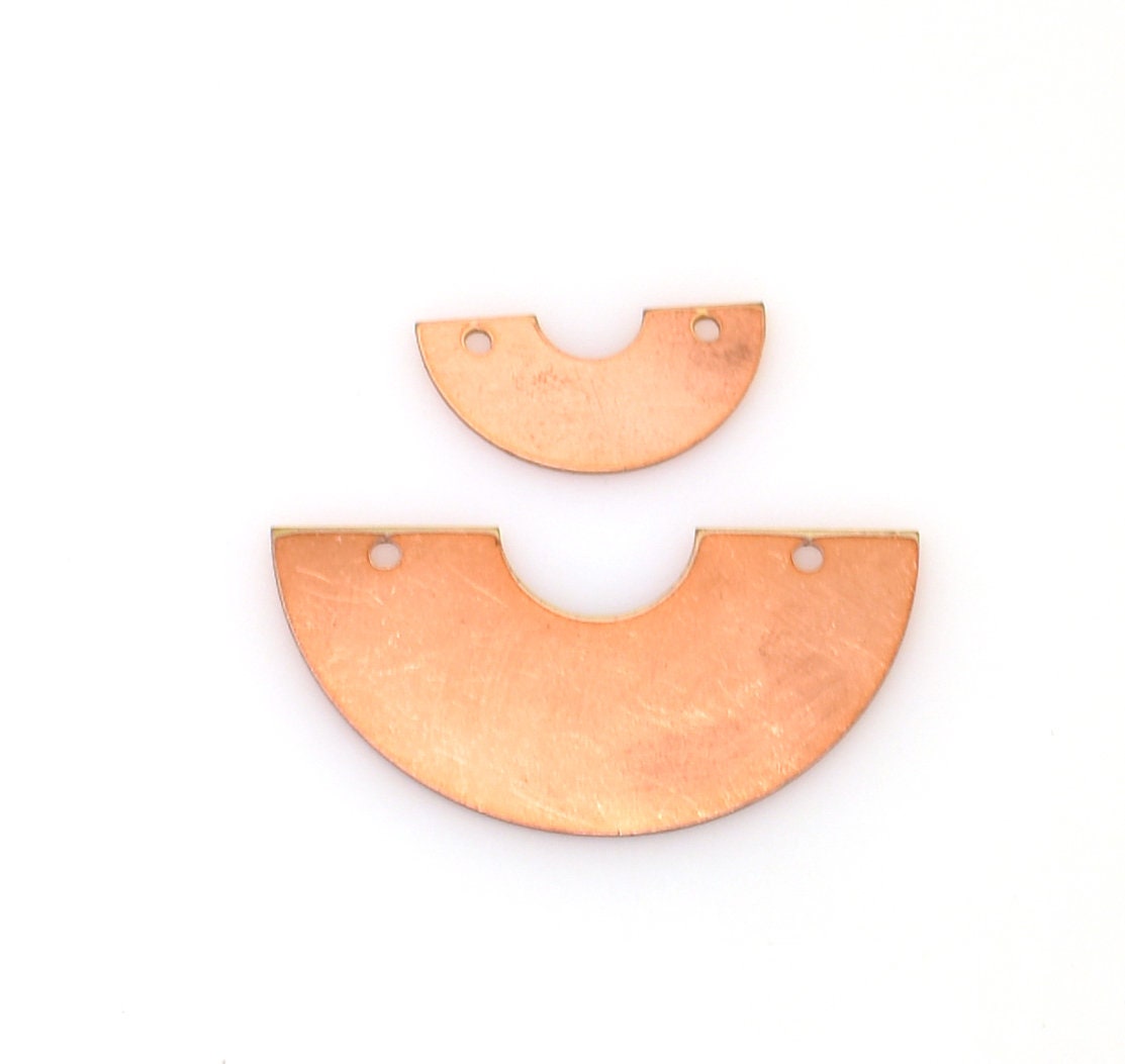 Copper Blanks - 28# Half round copper blank - 24 Gauge, Solid