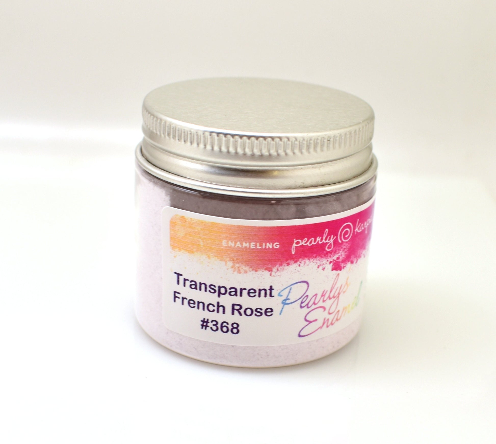 Pearly's Enamel Powder No. 368 Transparent French Rose 1oz. Great for torch/kiln/Cloisonné and Wet Packing Enameling
