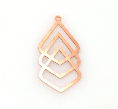 Copper Blanks - A430# Geometric Copper blank - 24 Gauge, Solid