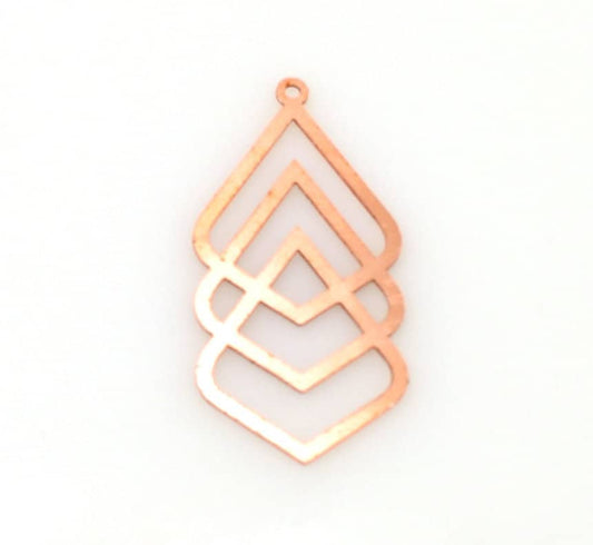 Copper Blanks - A430# Geometric Copper blank - 24 Gauge, Solid