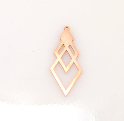 Copper Blanks - 440# Geometric Copper blank - 24 Gauge, Solid