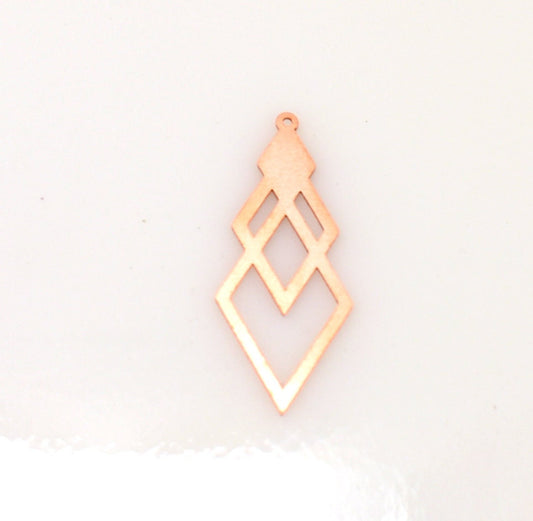 Copper Blanks - 440# Geometric Copper blank - 24 Gauge, Solid