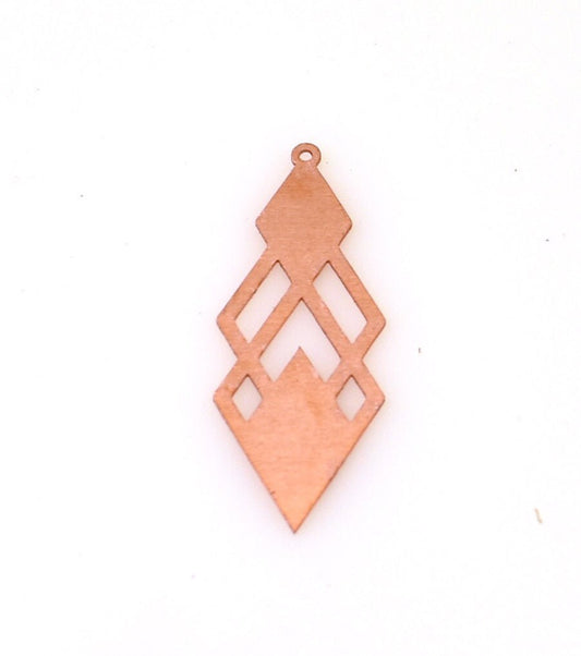 Copper Blanks - 444# Geometric Copper blank - 24 Gauge, Solid
