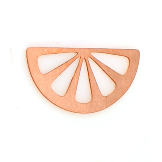 Copper Blanks - 553# Half Citrus Fruit Slice copper blank - 24 Gauge, raw Solid