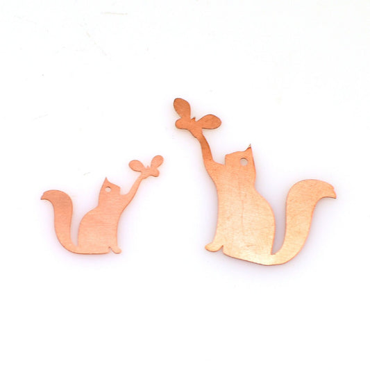 Copper Blanks - 47# Cat copper blank , stamped enamel , solid copper, round stamping blank, personalized , copper blank, raw copper