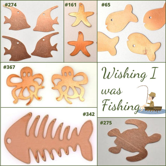 Copper Blanks - Sea Animals copper blank - 24 Gauge, Solid