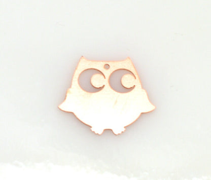 Copper Blanks - 536# Owl copper blank - 24 Gauge, raw Solid