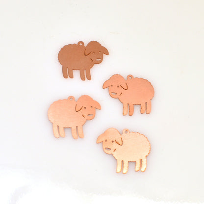Copper Blanks - A555# Sheep copper blank - 24 Gauge, raw Solid
