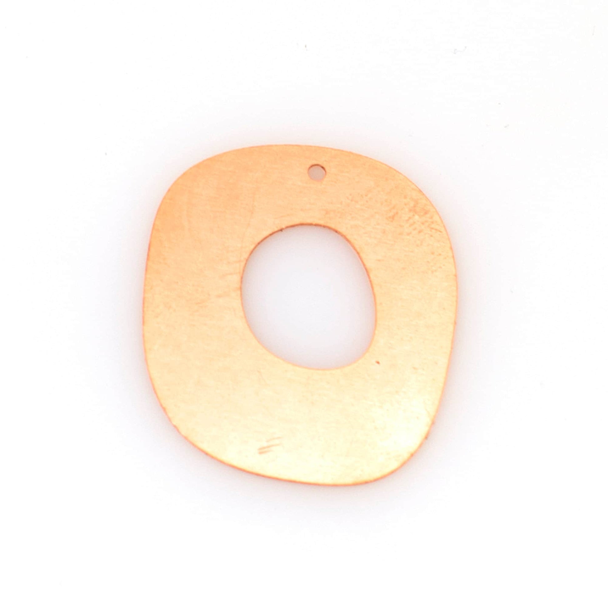 Copper - 547# New - Squared Ring Copper blank , stamped enamel , solid copper, stamping blank, personalized copper blank, raw copper