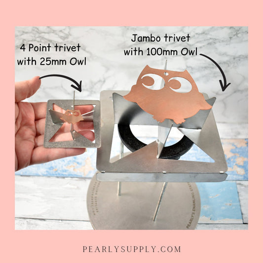 Jumbo 4 Points Trivet with legs for Torch Firing and Kiln Enameling, size 5.9"*5.3 hight 3.5" - fit to "Pearly's Enameling Station"