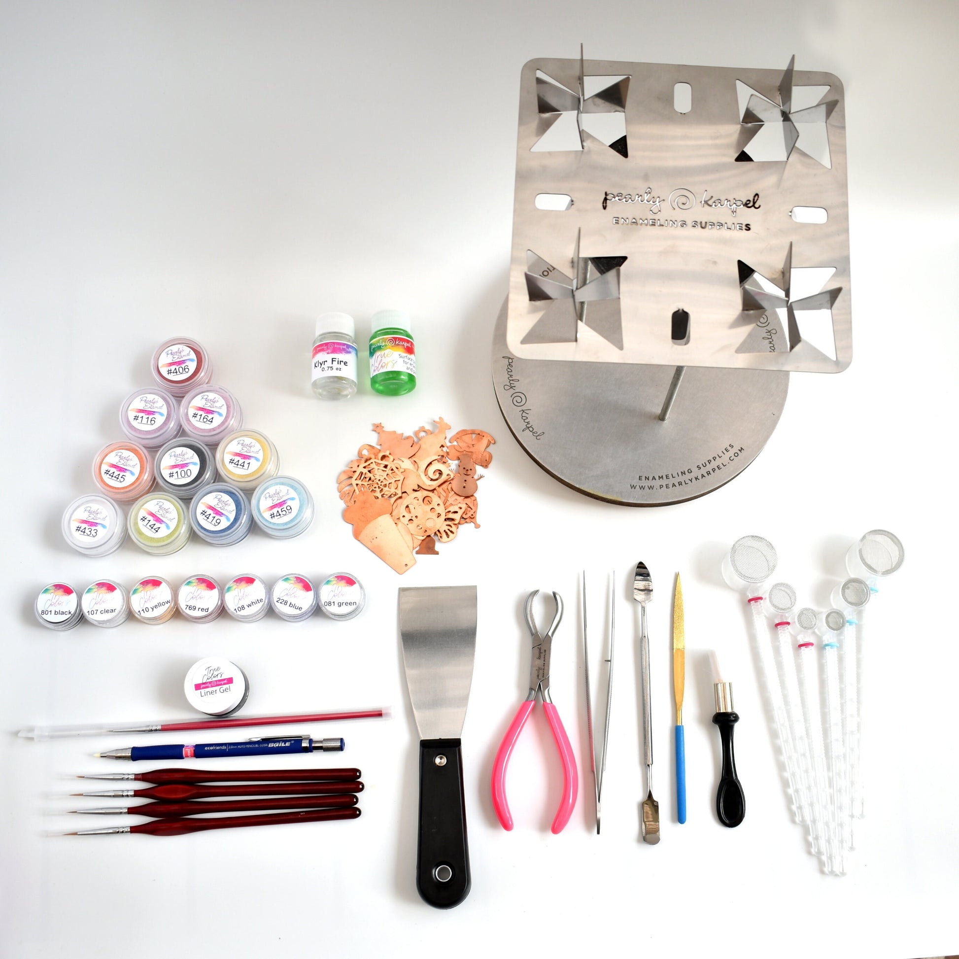 Deluxe Beginner&#39;s Enameling Kit for Torch Firing, Enamel For Kiln Torch, Enameling Supply, DIY Handmade Jewelry Making