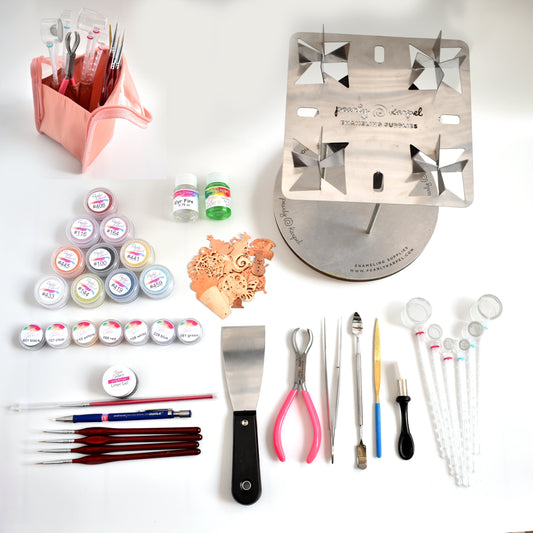Deluxe Beginner&#39;s Enameling Kit for Torch Firing, Enamel For Kiln Torch, Enameling Supply, DIY Handmade Jewelry Making