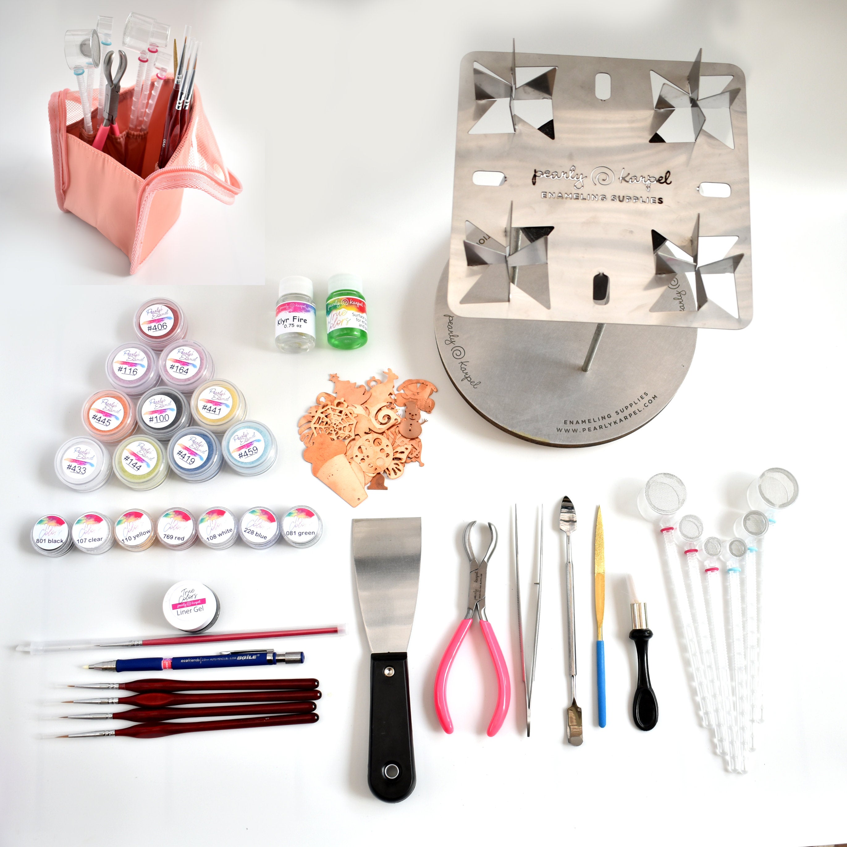 Enameling Supplies The Pro Enamel Kit For Beginner With a Bag - Fulfill your dream and become an enamel artisan. It has never been easier.