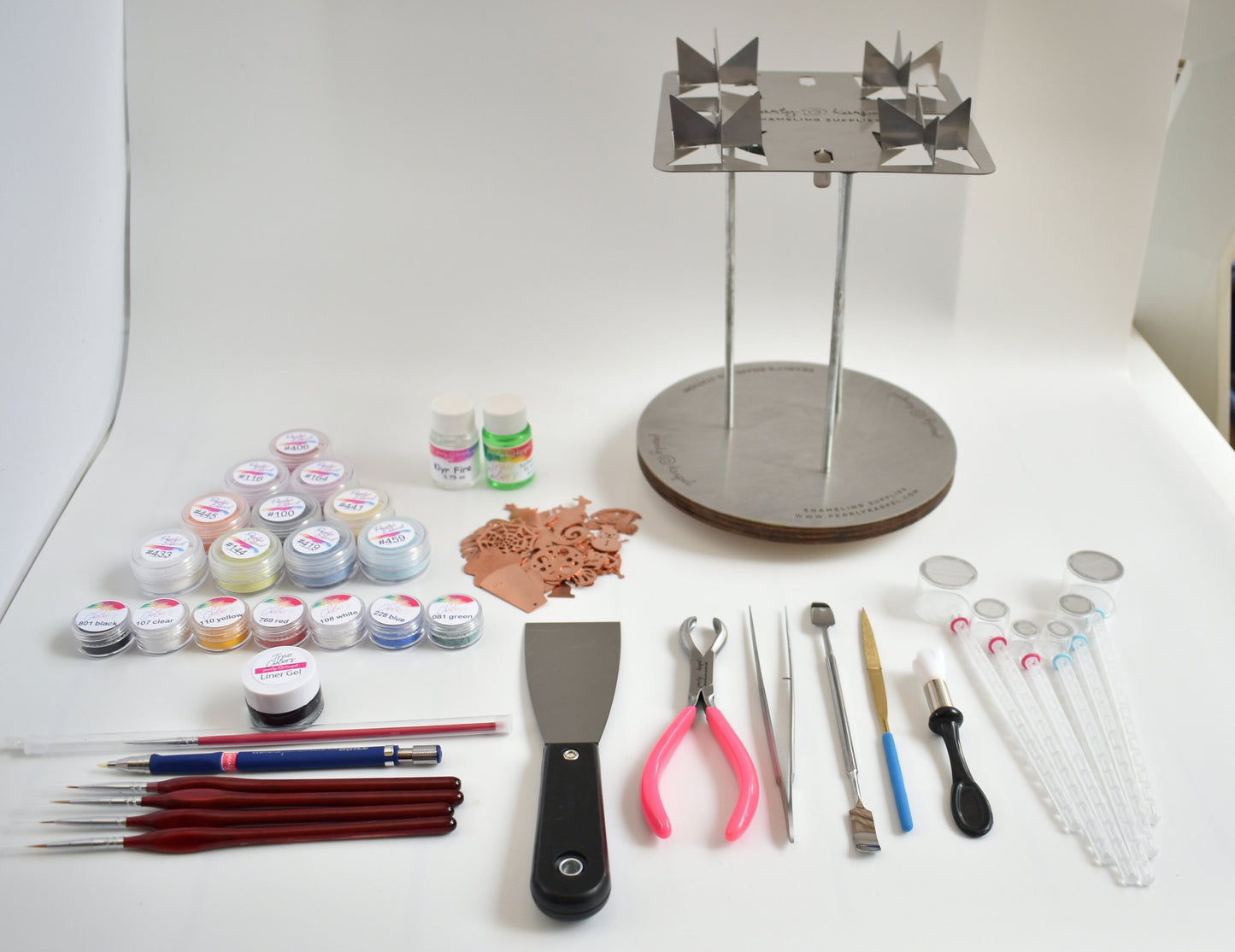 Deluxe Beginner&#39;s Enameling Kit for Torch Firing, Enamel For Kiln Torch, Enameling Supply, DIY Handmade Jewelry Making