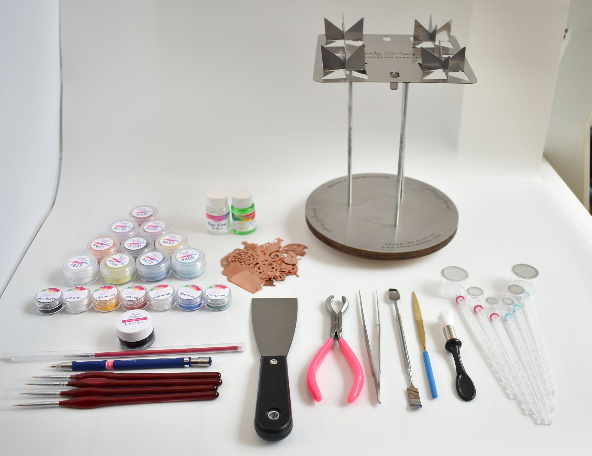 Deluxe Beginner&#39;s Enameling Kit for Torch Firing, Enamel For Kiln Torch, Enameling Supply, DIY Handmade Jewelry Making