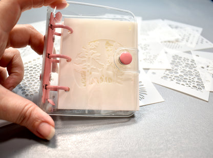 Enameling Supplies 20 Different Designs Stencils With Folder - great for adding enamel powders