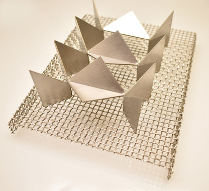 Enameling Supplies 1mm strong high quality Wire mesh stainless steel 6*5" with lags for Torch Fired and Kiln Enameling