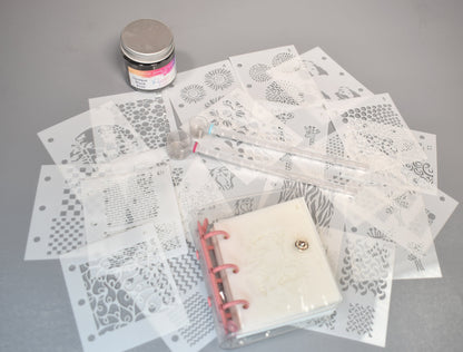 Enameling Supplies 20 Different Designs Stencils With Folder - great for adding enamel powders