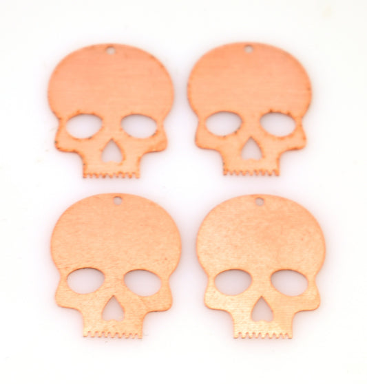 Copper Blanks - 587# Halloween skull copper blank - 24 Gauge, raw Solid