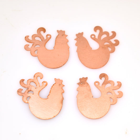 Copper Blanks - 595# Rooster copper blank - 24 Gauge, Solid