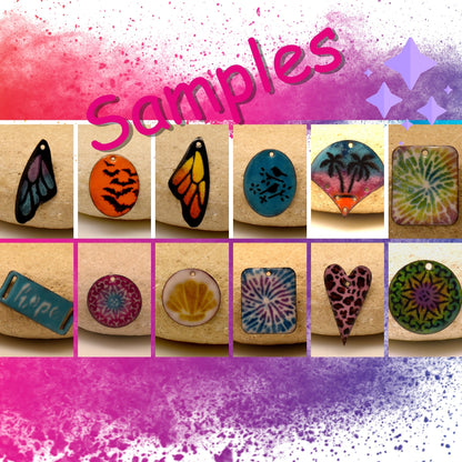 Enameling Supplies 20 Different Designs Stencils With Folder - great for adding enamel powders