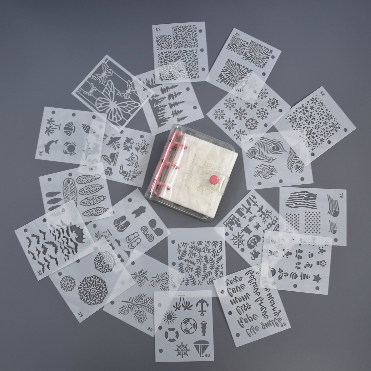 Enameling Supplies 20 Different Designs Stencils With Folder - great for adding enamel powders