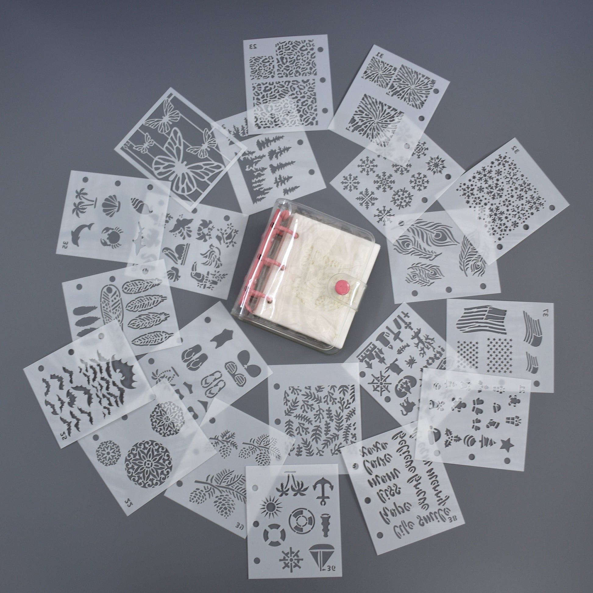 Enameling Supplies 20 Different Designs Stencils With Folder - great for adding enamel powders