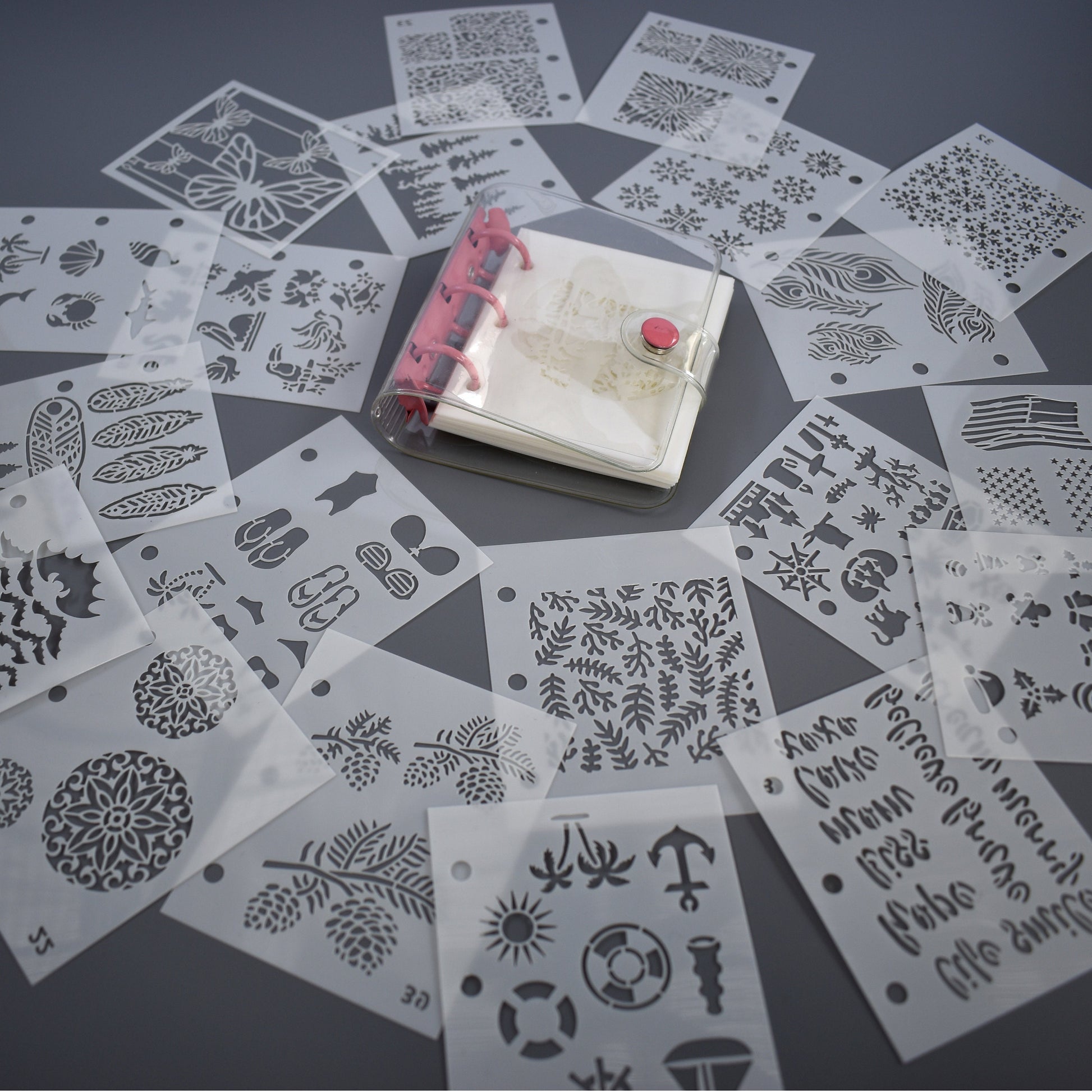 Enameling Supplies New - 3 kits available - 20 Different Designs Stencils With Folder - great for adding enamel powders