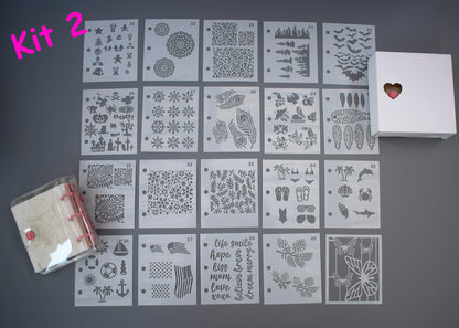 Enameling Supplies 20 Different Designs Stencils With Folder - great for adding enamel powders