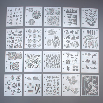 Enameling Supplies 20 Different Designs Stencils With Folder - great for adding enamel powders