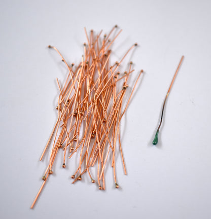 Copper Blanks - Solid Raw Copper caps for enameling and jewelry making