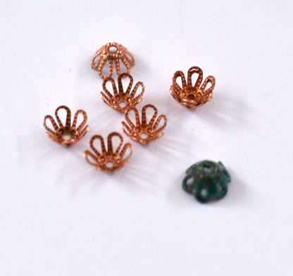 Copper Blanks - Solid Raw Copper caps for enameling and jewelry making