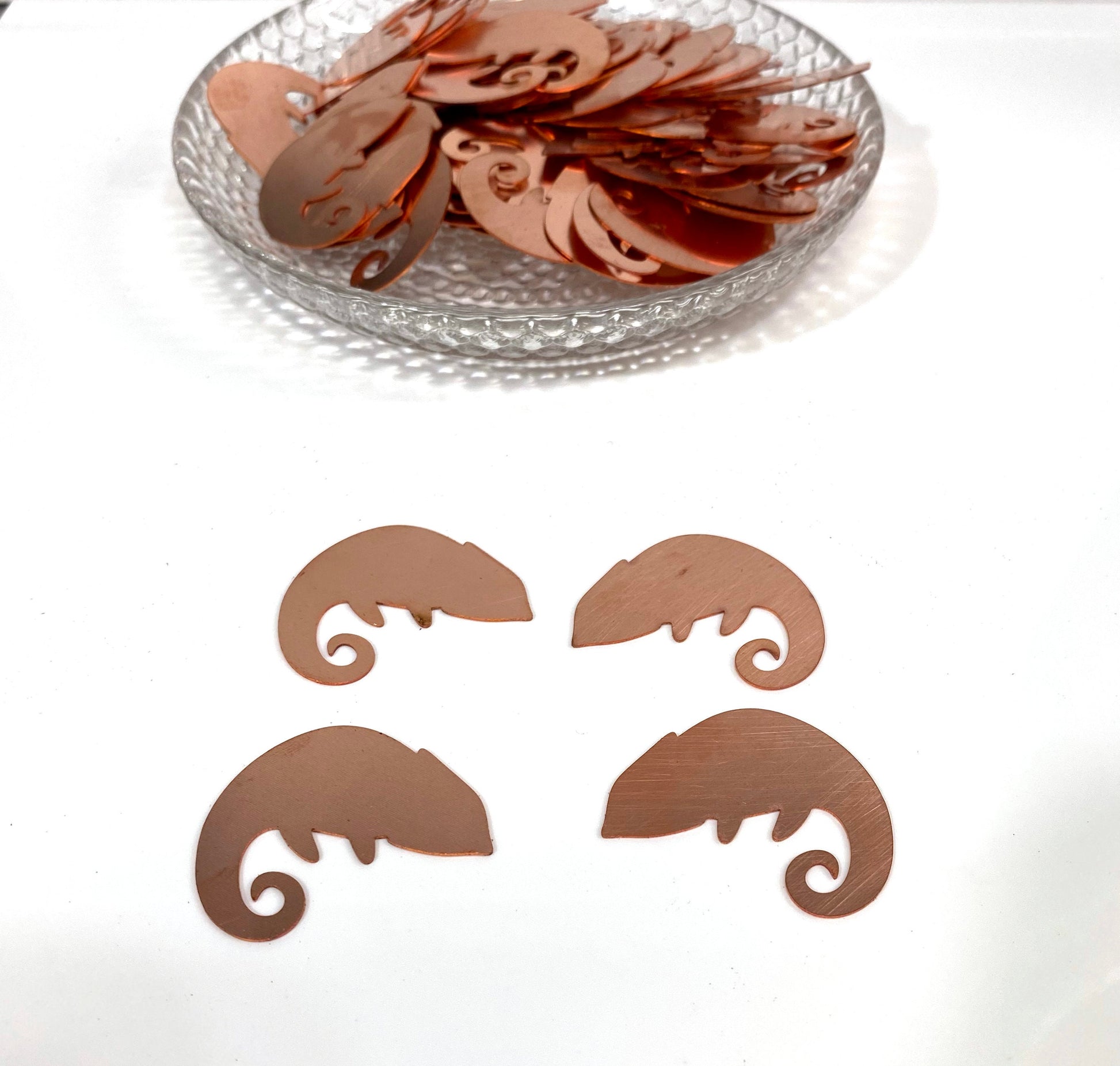 Copper Blanks - 679# Chameleon copper blank , stamped solid copper, round stamping blank, personalized copper blank, raw copper