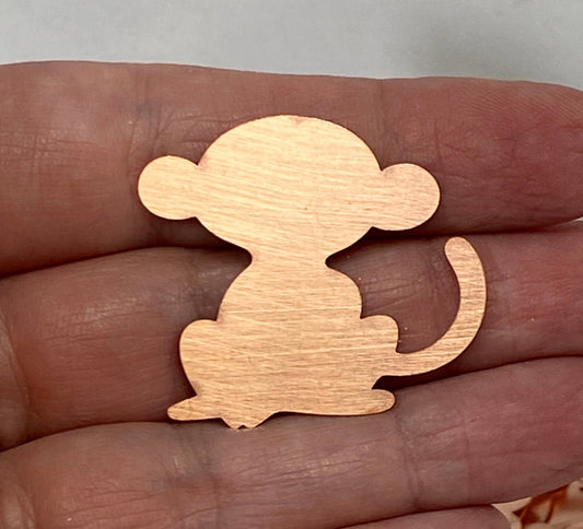 Copper Blanks - 680# Monkey copper blank , stamped solid copper, round stamping blank, personalized copper blank, raw copper