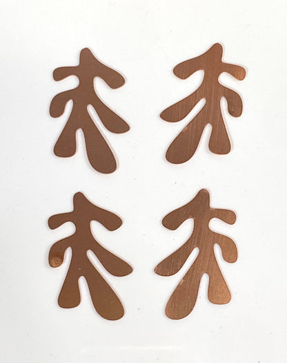 Copper Blanks - 667# Coral copper blank, stamped solid copper, round stamping blank, personalized copper blank, raw copper